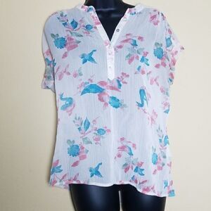 Quiksilver Sheer Short Sleeve Top